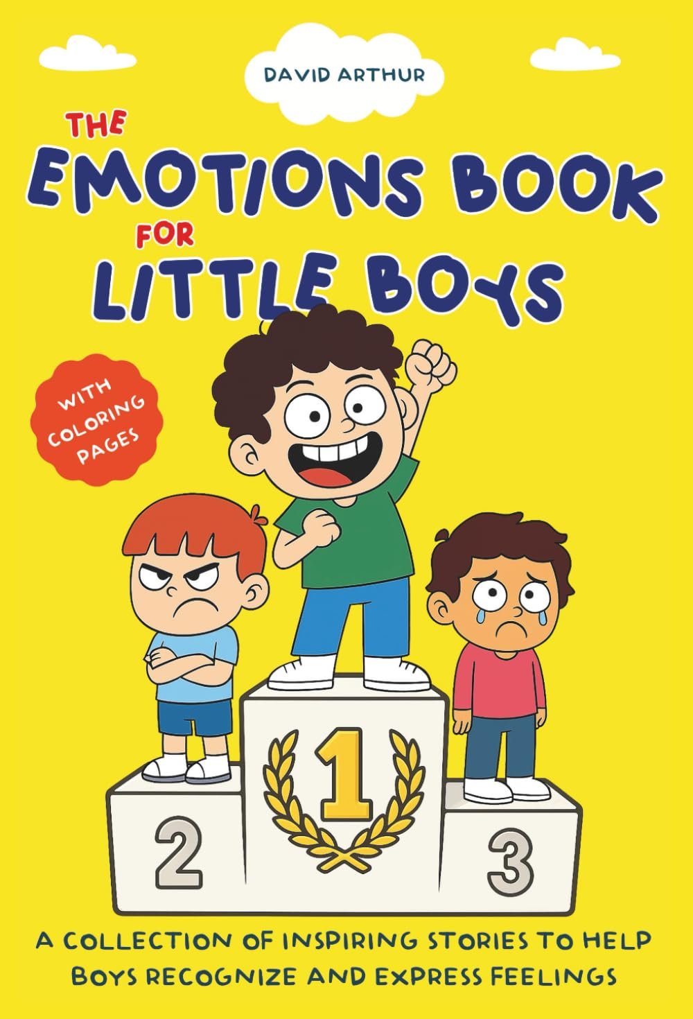 The Emotions Book for Little Boys cover design by Qalm Media
